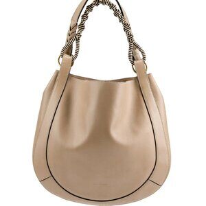 $795 Ulla Johnson Georgia Calf Leather Shoulder Tote Hobo Bag In Sand